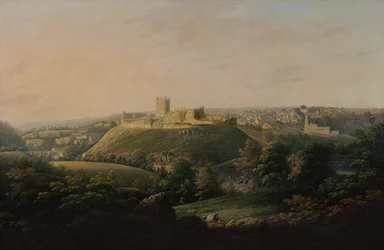Una vista extensa de Richmond, Yorkshire (óleo sobre lienzo)