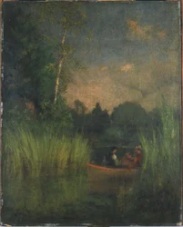 Crepúsculo entre los juncos (Alexandria Bay)