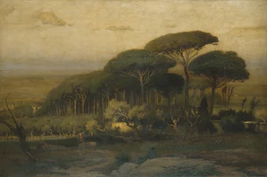 Bosque de pinos de la Villa Barberini, 1876