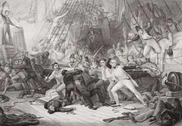 Nelson abordando el San Josef en la Batalla de San Vicente, 14 de febrero de 1797, de 