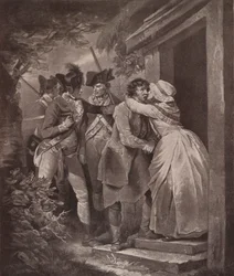 Desertor despidiéndose de su esposa, 1791-1909