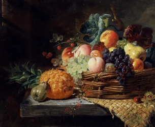 Regalo de la naturaleza. Pintura de George Lance (1802-1864) Colección particular.
