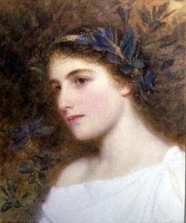 Niña con Cinta de Laurel