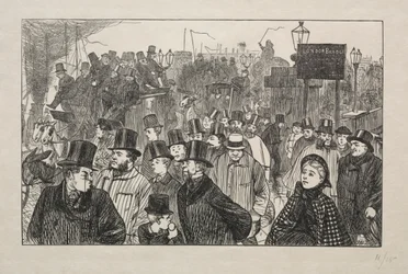 La Corriente Viva en el Puente de Londres - En el Puente, 1863