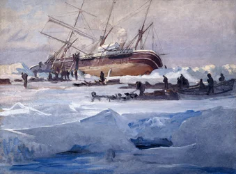 El Endurance aplastado por el hielo del mar de Weddell, octubre de 1915