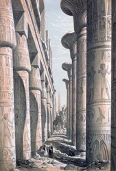 Gran Templo, Karnac, Egipto, siglo XIX