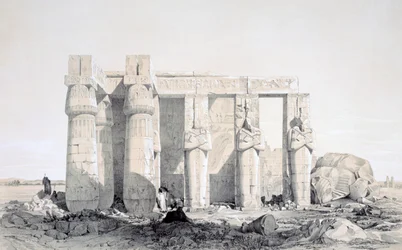 El Ramseion, Luxor, Egipto, siglo XIX