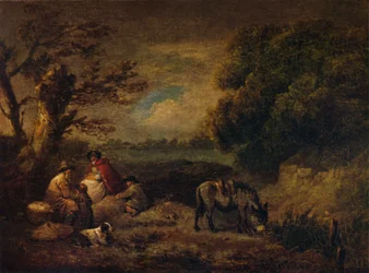 Gitanos descansando con burro, 1795