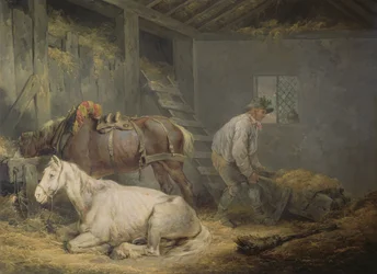 Caballos en un Establo, 1791