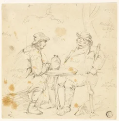 Dos hombres a la mesa