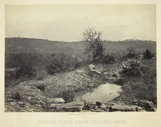 Mission Ridge desde Orchard Knob, 1864-1866