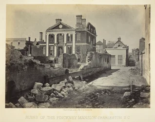 Ruinas de la mansión Pinckney, Charleston, S.C.