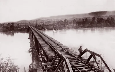 Río Tennessee en Bridgeport, ca. 1864