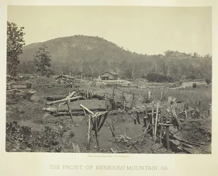 El frente de la montaña Kenesaw, GA, 1866