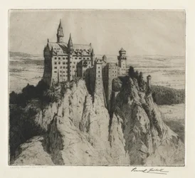 Castillo de Neuschwanstein, finales de 1800-principios de 1900
