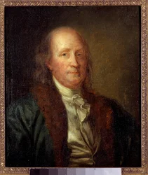 Retrato de Benjamin Franklin (1706-1790), físico, filósofo y político estadounidense