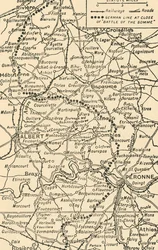 Mapa para ilustrar la Batalla del Somme