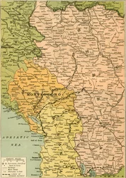 Mapa para ilustrar la retirada serbia, 1919