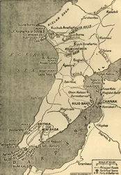 Mapa de la Península de Gallipoli, 1919