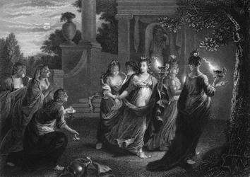 Danos de tu aceite, porque nuestras lámparas se han apagado, c1840