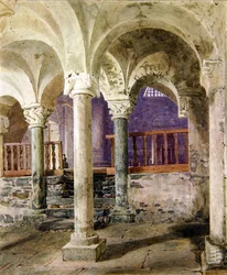 Cripta de San Nicolás Giornico, Cantón Ticino, Suiza