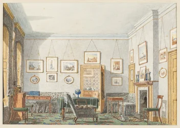 Habitación de George James Drummond en Oxford, 1853