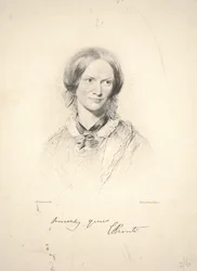 Charlotte Brontë, grabado por Walker & Boutall