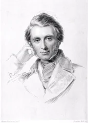 Retrato de John Ruskin (1819-1900) grabado por Francis Holl (1815-84)