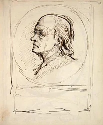 Retrato de William Blake, de un cuaderno utilizado por el artista para bocetos y notas