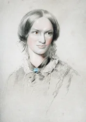Retrato de la escritora Charlotte Brontë 1816-1855, c. 1850