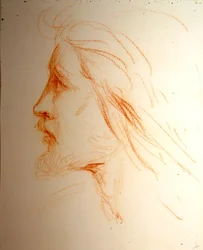 Estudio de retrato de Samuel Palmer, c.1828-29