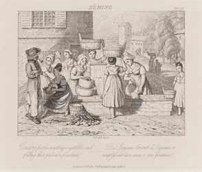 Lavando vegetales, Heming, c.1821
