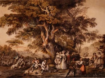 Verano: Esquila de ovejas, c.1780