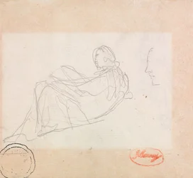 Una mujer recostada