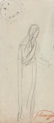 Una figura femenina de pie
