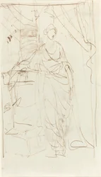 Una Dama Elegante en Vestido Clásico [recto]