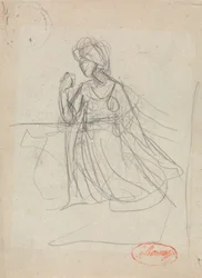 Mujer arrodillada
