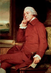 Retrato de John Stanley compositor británico. Detalle. Pintura de George Romney