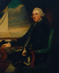 Retrato del primer conde de Farnham, sentado, tres cuartos de longitud, junto a una ventana abierta