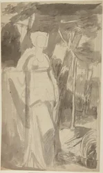 Estudio de retrato de la señorita Francis Woodley