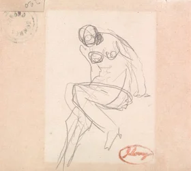 Desnudo femenino sentado, probablemente para «Susana y los ancianos»