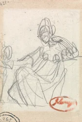 Mujer sentada y niño