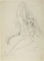 Mujer sentada descubriéndose
