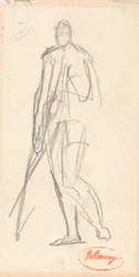 Boceto para el retrato de un hombre de pie