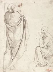 Figura de pie y figura sentada