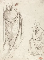 Figura de pie y figura sentada