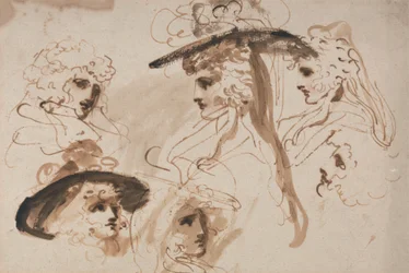 Estudios para la cabeza de una dama (Estudios de la cabeza de una mujer)