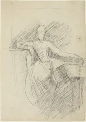 Estudio de una mujer sentada