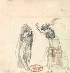 Dos bocetos de figura femenina