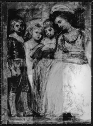 Radiografía del retrato de los niños Hartley, c.1781-83
